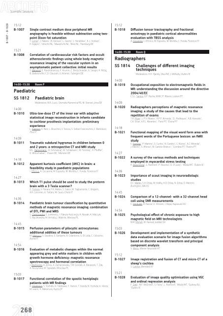 ECR 2013 â Final Programme - myESR.org