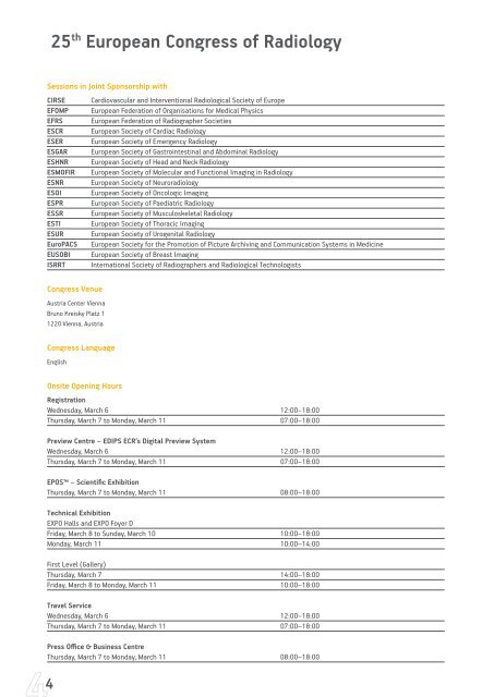 ECR 2013 â Final Programme - myESR.org