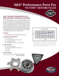 S&SÂ® Performance Parts For - S&S Cycle