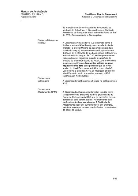 Manual de AssistÃªncia - Rosemount TankRadar