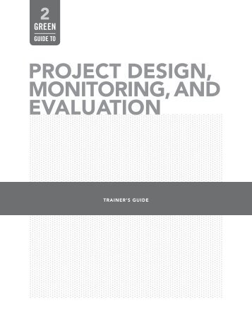 project design, monitoring, and evaluation - Green Recovery ...