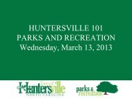 Parks & Recreation - Town of Huntersville