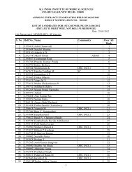 Merit Was - All India Institute of Medical Sciences