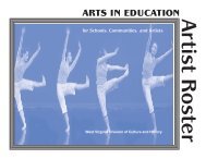 ARTS IN EDUCATION - West Virginia Division of Culture and History