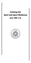 SUS Satzung - Spiel und Sport Waldenau von 1947 eV