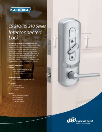 Schlage CS210 RS210 Interconnected Lock - Access Hardware ...