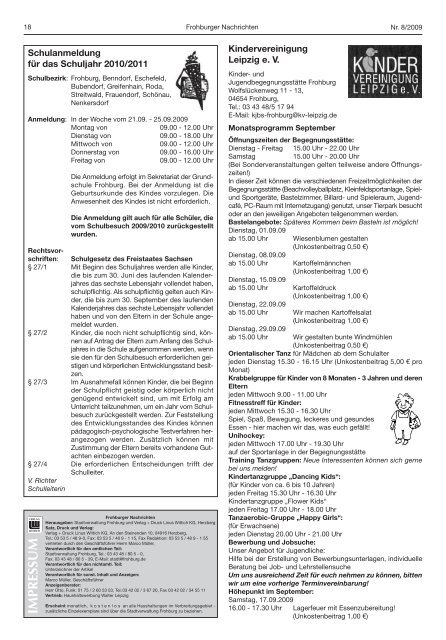 Ideen in Druck. - Frohburg