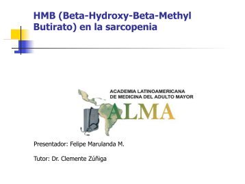 HMB (Beta-Hydroxy-Beta-Methyl Butirato) en la sarcopenia