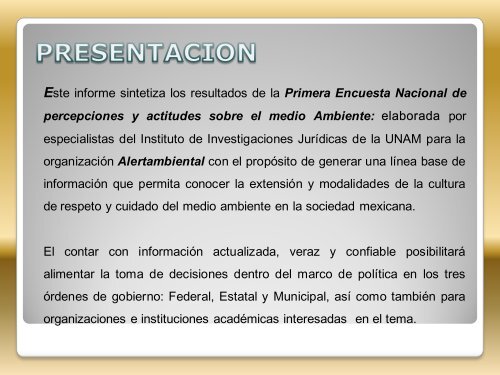 IIJ_Encuesta Nacional DE Percepciones y ACTITUDES hacia el Medio Ambiente