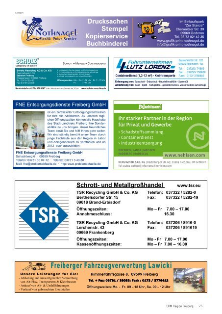 2012 - EKM Entsorgungsdienste Kreis Mittelsachsen GmbH