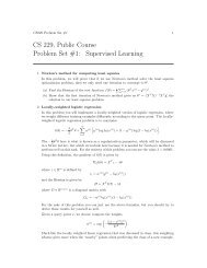 CS 229, Public Course Problem Set #1: Supervised Learning