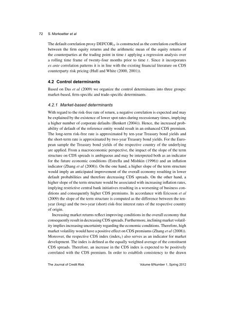 The impact of counterparty risk on credit default swap pricing dynamics