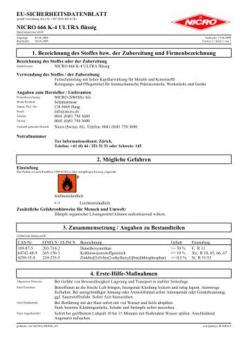 NICRO 666 - K4 Ultra - Flüssigform