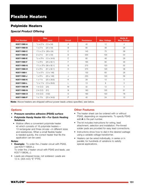 Heater Catalog - Watlow