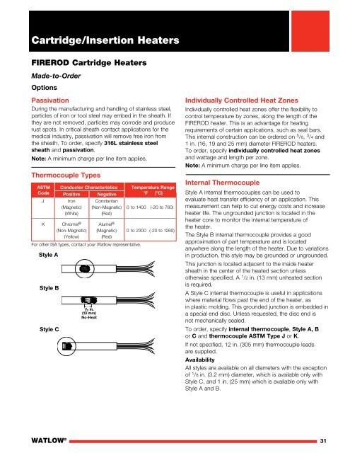 Heater Catalog - Watlow