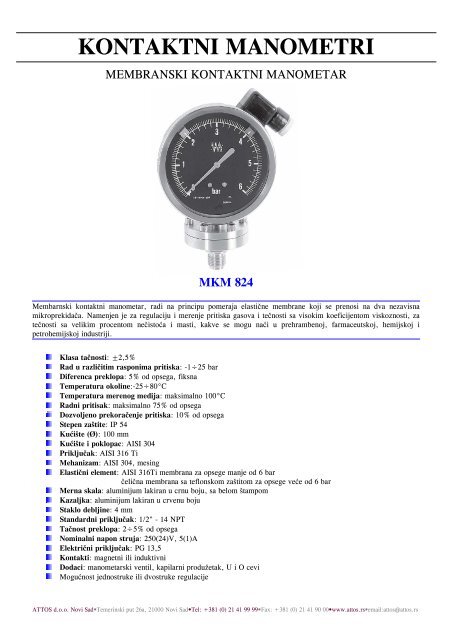 MKM 824 Ø100mm - Attos