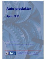 Auto-produkter - Kolberg Caspary Lautom AS