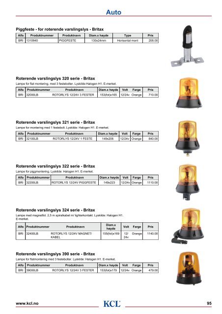 Auto-produkter - Kolberg Caspary Lautom AS