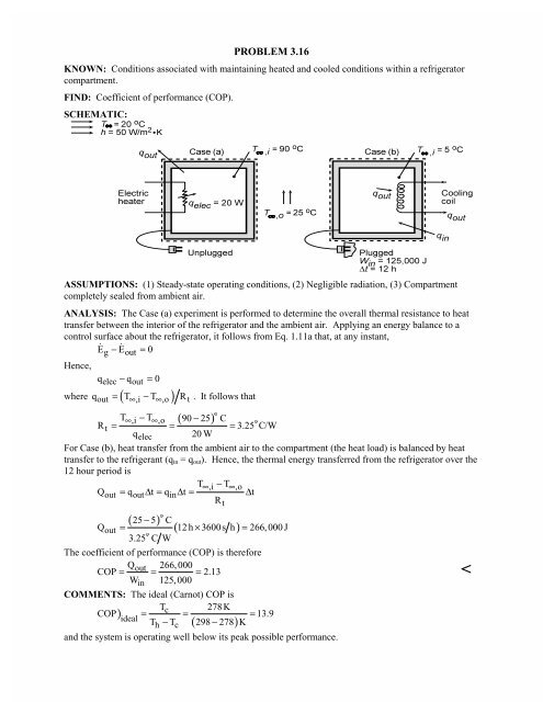 Page 1 PROBLEM 3.1 KNOWN: One-dimensional, plane wall ...