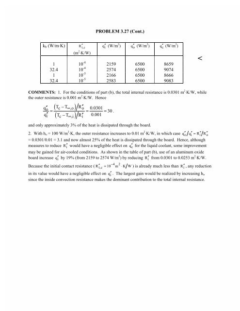 Page 1 PROBLEM 3.1 KNOWN: One-dimensional, plane wall ...