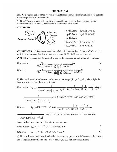 Page 1 PROBLEM 3.1 KNOWN: One-dimensional, plane wall ...