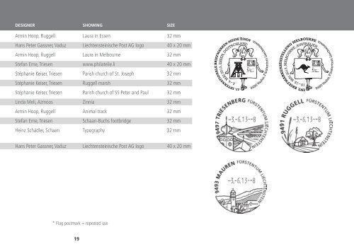 Stamp Issue 3 June 2013 (5MB) - Philatelie Liechtenstein