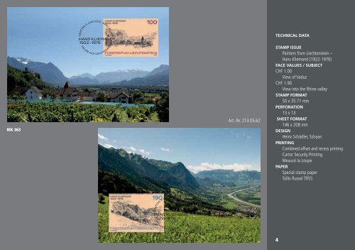 Stamp Issue 3 June 2013 (5MB) - Philatelie Liechtenstein