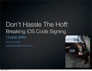 Breaking iOS Code Signing - Reverse Engineering Mac OS X
