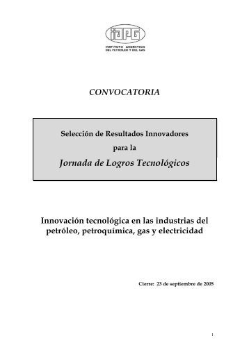 Comisión de Innovación Tecnológica del IAPG - Instituto Argentino ...