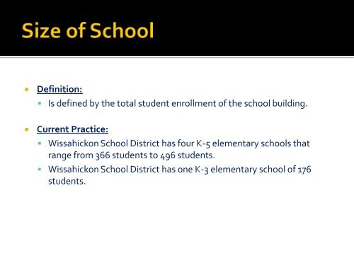 Public Hearing Presentation - Wissahickon School District