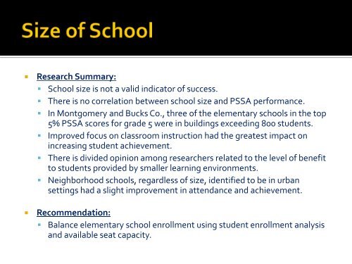 Public Hearing Presentation - Wissahickon School District