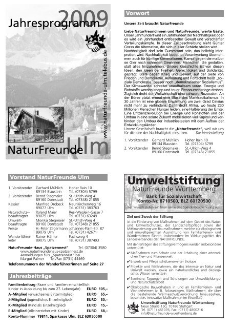 Layout 1 (Page 1) - NaturFreunde Ortsgruppe Ulm - Telebus