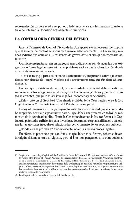 Compromiso político y organismos de control - Repositorio UASB ...