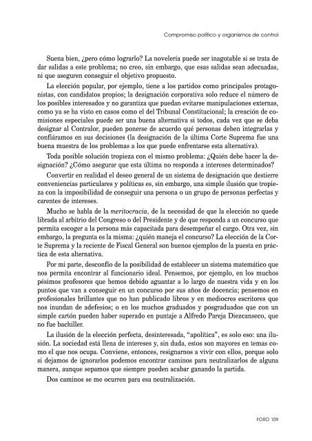 Compromiso político y organismos de control - Repositorio UASB ...