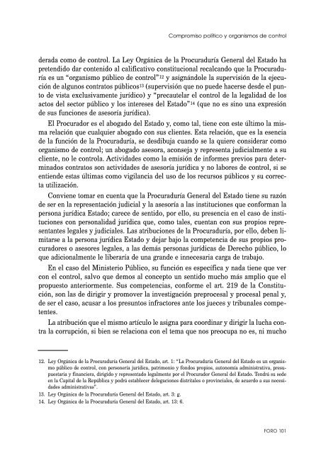 Compromiso político y organismos de control - Repositorio UASB ...