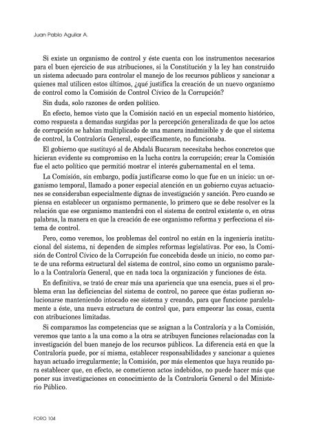 Compromiso político y organismos de control - Repositorio UASB ...