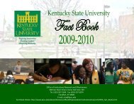 Fact Book 2009-2010 - Kentucky State University