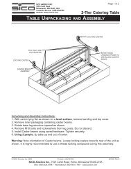 Upscale 2-tier Catering Table Assembly and Parts List - Sico Inc.