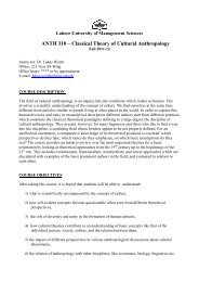 ANTH 310 â Classical Theory of Cultural Anthropology - Lahore ...