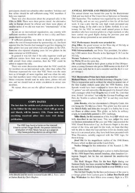 VGC News/Newsletters - Lakes Gliding Club