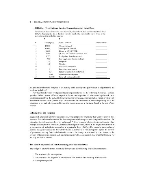 PRINCIPLES OF TOXICOLOGY - Biology East Borneo