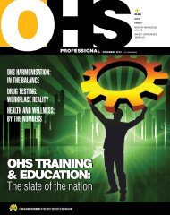 OHS TraiNiNG & eDUCaTiON: - Safety Institute of Australia