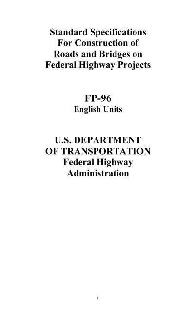 FP-96 English Version - Eastern Federal Lands Highway Division