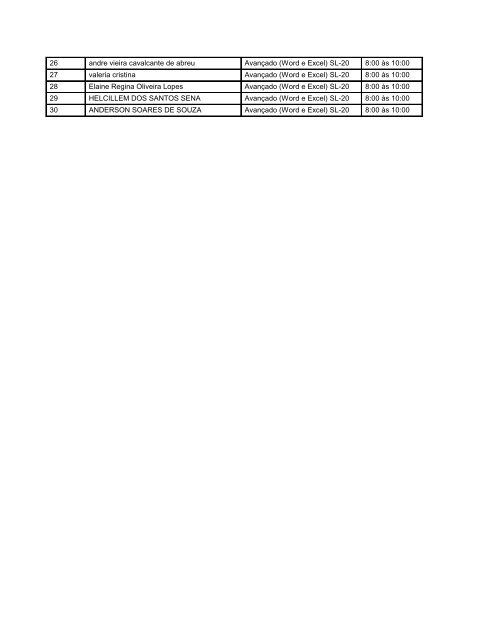 (Word e Excel) SL-20 14:00 Ã s 16:00 2 ALEXANDRE CA