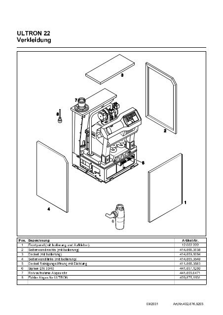 Ersatzteilliste ULTRON 22 BrennwertgerÃƒÂ¤t mit ... - World of Heating