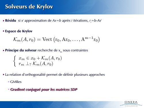 Solveurs de Krylov - MÃ©canique MatÃ©riaux Structure