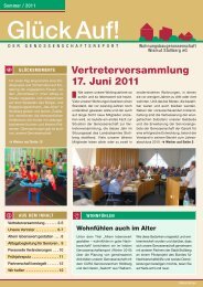 Vertreterversammlung 17. Juni 2011