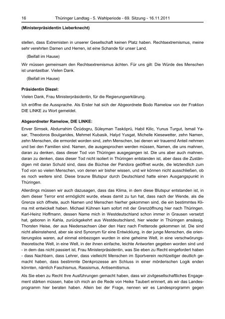 ThÃ¼ringer Landtag 5. Wahlperiode 69. Sitzung Mittwoch, den 16.11 ...