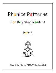 Phonics Patterns 3 - Sound City Reading