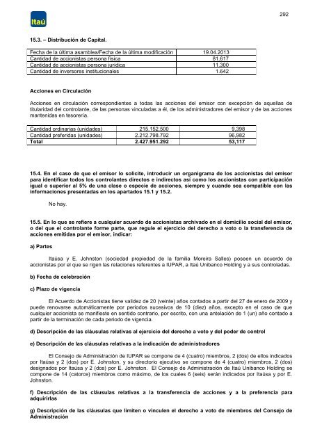 2012 formulario de referencia - Banco Itaú